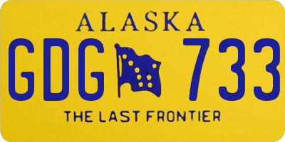 AK license plate GDG733