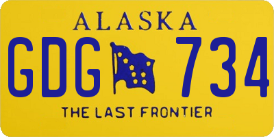 AK license plate GDG734