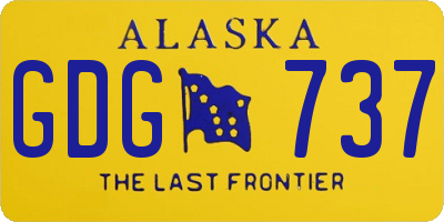 AK license plate GDG737