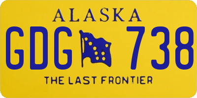 AK license plate GDG738