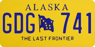AK license plate GDG741