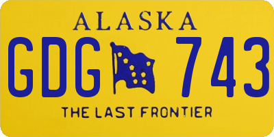 AK license plate GDG743