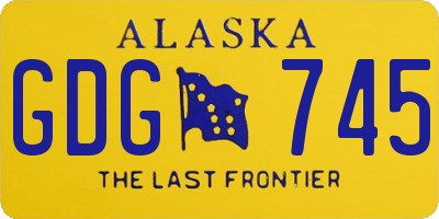 AK license plate GDG745