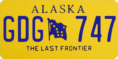 AK license plate GDG747