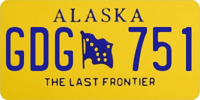 AK license plate GDG751