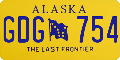 AK license plate GDG754