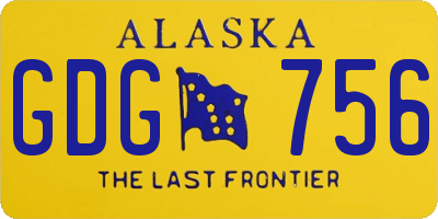 AK license plate GDG756