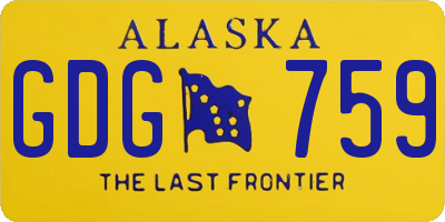 AK license plate GDG759
