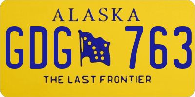AK license plate GDG763