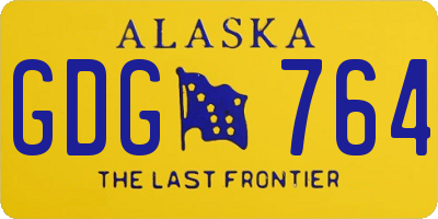 AK license plate GDG764