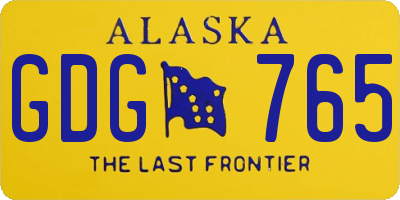 AK license plate GDG765