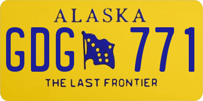 AK license plate GDG771