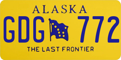 AK license plate GDG772