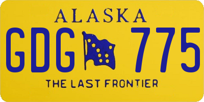 AK license plate GDG775