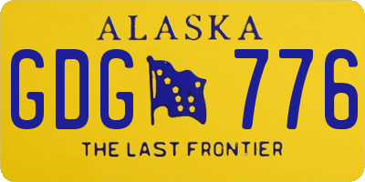 AK license plate GDG776