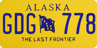 AK license plate GDG778