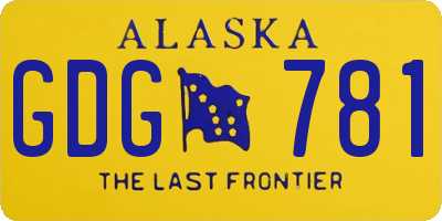 AK license plate GDG781
