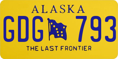 AK license plate GDG793