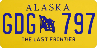 AK license plate GDG797