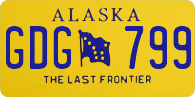 AK license plate GDG799