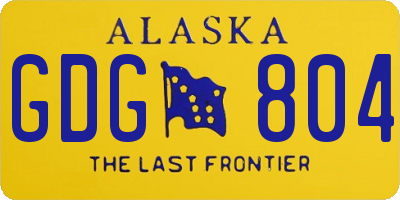 AK license plate GDG804