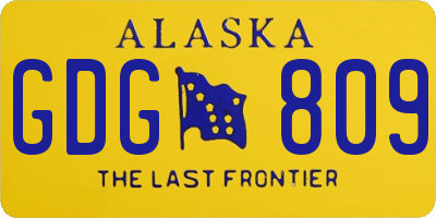 AK license plate GDG809