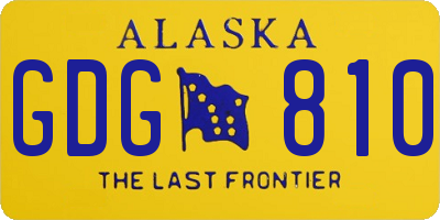 AK license plate GDG810