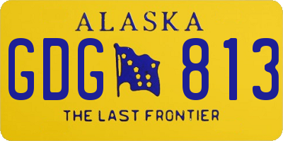 AK license plate GDG813