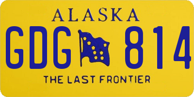 AK license plate GDG814