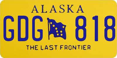 AK license plate GDG818