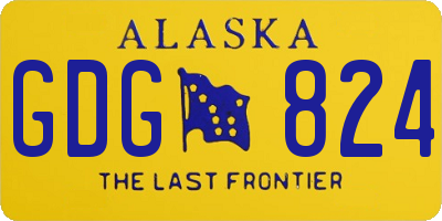 AK license plate GDG824