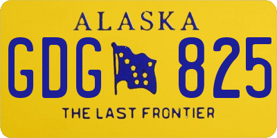 AK license plate GDG825