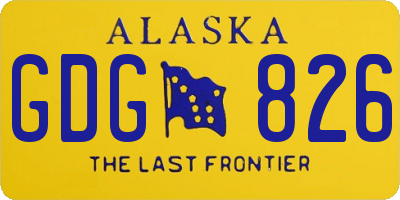 AK license plate GDG826