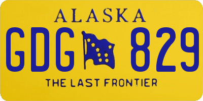 AK license plate GDG829
