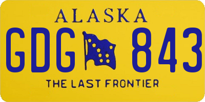 AK license plate GDG843