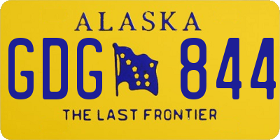 AK license plate GDG844