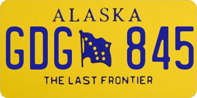 AK license plate GDG845