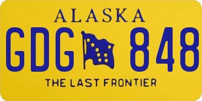 AK license plate GDG848