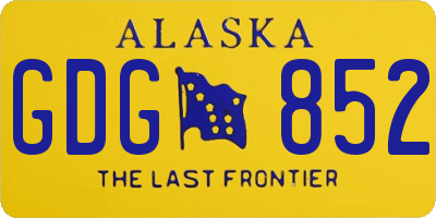 AK license plate GDG852