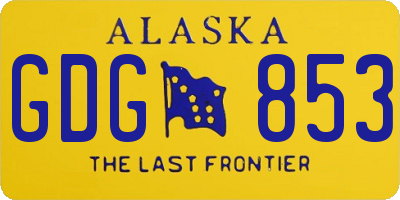 AK license plate GDG853