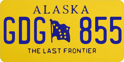 AK license plate GDG855