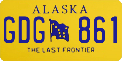 AK license plate GDG861