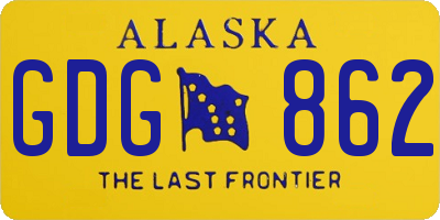 AK license plate GDG862