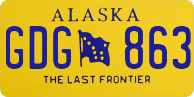 AK license plate GDG863