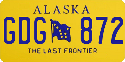 AK license plate GDG872