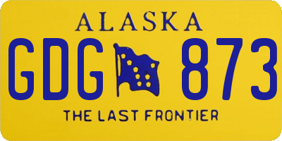 AK license plate GDG873
