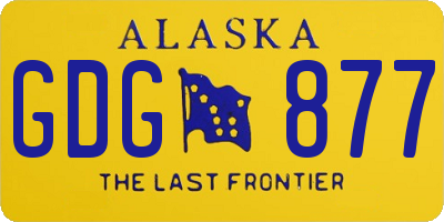 AK license plate GDG877