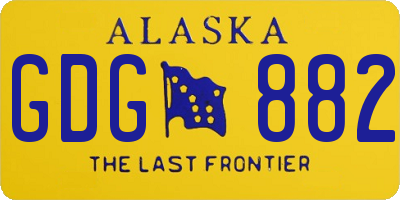 AK license plate GDG882