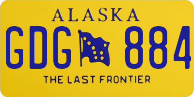 AK license plate GDG884