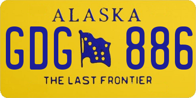 AK license plate GDG886